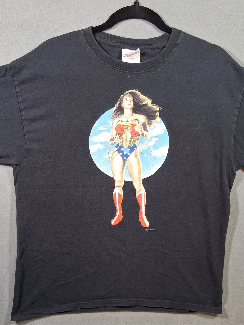 Unisex Graphitti Large Wonder Woman T-Shirt Black/Multi Superheroine DC Comics